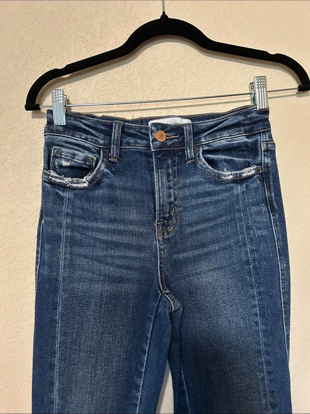 Flying Monkey High Rise Bootcut Jeans Size 25 Dark Wash Stretch Flare Y2K